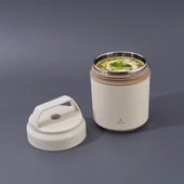 ARYILDIZ BENTO YUVARLAK LUNCH BOX YEMEK TERMOSU BEJ 420ML - 1