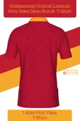 Galatasaray Orijinal Lisanslı Okan Buruk Desing Polo Yaka T-Shirt Hediyelik Ahşap Kutulu - 3