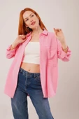 Salaş Kesim Cepli Pembe Gömlek - 4