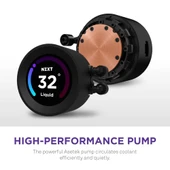 NZXT KRAKEN ELITE RL-KR28E-B1 RGB AIO LCD DISPLAY 280MM INTEL(1700P/1851P)  AMD UYUMLU SIVI SOGUTUCU thumbnail 5