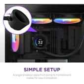 NZXT KRAKEN ELITE RL-KR28E-B1 RGB AIO LCD DISPLAY 280MM INTEL(1700P/1851P)  AMD UYUMLU SIVI SOGUTUCU thumbnail 6