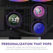 NZXT KRAKEN ELITE RL-KR28E-B1 RGB AIO LCD DISPLAY 280MM INTEL(1700P/1851P)  AMD UYUMLU SIVI SOGUTUCU thumbnail 2