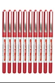 Kırmızı Pilot Kalem 10 Adet Uniball Eye Mikro 0.5 mm Roller Pilot Kalem Ub-150 Roller Uçlu Likit Mürekkepli Pilot Kalem - 1