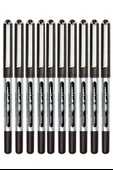 Siyah Pilot Kalem 10 Adet Uniball Eye Mikro 0.5 mm Roller Pilot Kalem Ub-150 Roller Uçlu Likit Mürekkepli Pilot Kalem - 1