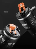 Shotay Travel Çelik Termos Mug 900Ml Siyah - 5