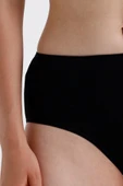 Yüksek Bel Pamuklu 5'Li Paket Bato Külot Siyah - 2