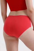 Yüksek Bel Pamuklu 7'Li Paket Bato Külot Kırmızı - 3