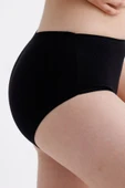Yüksek Bel Pamuklu 5'Li Paket Bato Külot Siyah - 4
