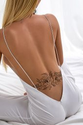 Roseni-2 Geçici Dövme,Geçici Tattoo ,Vücut Dövme,Kol Bilek Dövme,Boyun Dövme,Sırt Dövme - 1