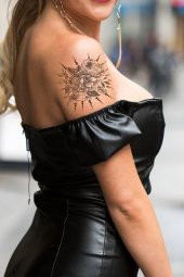 Çiçek -1 Geçici Dövme,Geçici Tattoo ,Vücut Dövme,Kol Bilek Dövme,Boyun Dövme,Sırt Dövme thumbnail 1