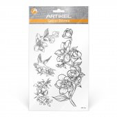 Çiçek ve Kuş Geçici Dövme,Geçici Tattoo ,Vücut Dövme,Kol Bilek Dövme,Boyun Dövme,Sırt Dövme - 2