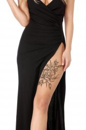 Floral-3 Geçici Dövme,Geçici Tattoo ,Vücut Dövme,Kol Bilek Dövme,Boyun Dövme,Sırt Dövme - 1