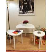 Tyche Zigon Sehpa 3 Lü MDF Üst Tabla - Ağaç Malzeme Ayak - 6