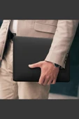 Apple Macbook Air 15 Uyumlu 15.3 inç Standlı İnce Lüks Koruyucu Deri Kılıf - 12