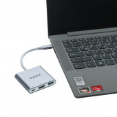Dark 3in1 USB3.1 Type C Erkek - HDMI Dönüştürücü - 4K UHD/USB 3.1 Type C Şarj Dönüştürücü(DK-AC-U31X32) - 5