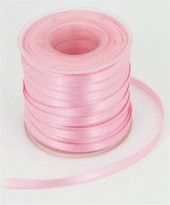 Pembe Saten Kurdele 6 mm - 70 mt - 1