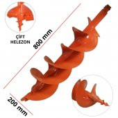 Garden pro Çift Helezonlu Toprak Burgu Ucu 200 mm - 1