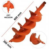 Gardenpro Çift Helezonlu Toprak Burgu Ucu 300 mm - 1