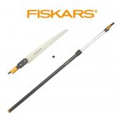 Fiskars 136528 Yüksek Dal Kesimi -Teleskopik Sap ve Düz Testere - 1