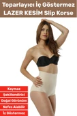 Özel Üretim İz İç Göstermez Kaymaz Sıkılaştırıcı Şekillendirici LAZER KESİM Slip Korse thumbnail 1