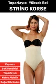 Özel Üretim İz İç Göstermez Kaymaz Sıkılaştırıcı Toparlayıcı Yüksek Bel String Korse thumbnail 1