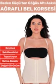 Özel Üretim Vücut Şekillendirici Beden Küçülten Toparlayıcı Gögüs Altı Ağraflı Askılı Bel Korse thumbnail 1