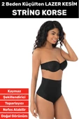 İz İç Göstermez Kaymaz Sıkılaştırıcı Toparlayıcı Vücut Şekillendirici LAZER KESİM String Korse thumbnail 1