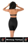 İz İç Göstermez Kaymaz Sıkılaştırıcı Vücut Şekillendirici LAZER KESİM Yüksek Bel Paçalı Korse thumbnail 4