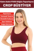 Göğüs Toparlayıcı Sarkma Önleyen Gündelik Spor Kullanım Şık Kalın Askılı Fitilli Crop Büstiyer - 1
