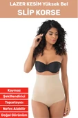 İz İç Göstermez Kaymaz Sıkılaştırıcı Vücut Şekillendirici LAZER KESİM Yüksek Bel Slip Korse thumbnail 1