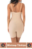 İz Göstermez Kaymaz Sıkılaştırıcı Toparlayıcı Vücut Şekillendirici LAZER KESİM Tam Boy Askılı Korse thumbnail 6