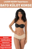 İz İç Göstermez Kaymaz Sıkılaştırıcı Toparlayıcı Vücut Şekillendirici LAZER KESİM Bato Külot Korse - 1