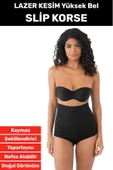 İz İç Göstermez Kaymaz Sıkılaştırıcı Vücut Şekillendirici LAZER KESİM Yüksek Bel Slip Korse thumbnail 1