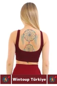 Göğüs Toparlayıcı Sarkma Önleyen Gündelik Spor Kullanım Şık Kalın Askılı Fitilli Crop Büstiyer - 3