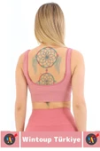 Göğüs Toparlayıcı Sarkma Önleyen Gündelik Spor Kullanım Şık Kalın Askılı Fitilli Crop Büstiyer - 3