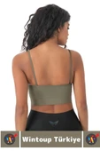 Göğüs Toparlayan Sarkma Önleyen Spor Gündelik Kullanım Şık Ön Çapraz Askı Detay Micro Crop Büstiyer thumbnail 3