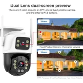 Ozmik CMKR63 4K 8MP PTZ WiFi Kamera Çift Lensli Dış Mekan IP Kamerası İnsan Algılama AI İzleme - 2