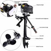 Tomking TK144FC Dıştan Takma Bot Motoru 4 Zamanlı 4 Hp - 5