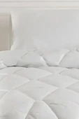 Upstyle Silikon Yorgan Tela Kumaş Tek Kişilik DüzBoya Beyaz - 2