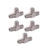 F Konnektör T Fiş Çanak Anten Kablo Bağlantı Konnektörü 5 adet - 1