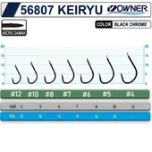 Owner 56807 Keıryu Bc Siyah Olta İğnesi No:8 thumbnail 2
