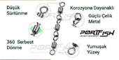 Portfish Bl-1019 Zincir Fırdöndü (3 Lü) No:12 - 2