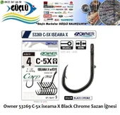 Sazan İğnesi Owner 53269 C-5X İseama X Black Chrome No:1 thumbnail 1