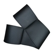 DİKİŞLİ DİREKSİYON KILIFI İTHAL SİYAH DERİ NOKTALI DERİ SİYAH DİKİŞLİ CİTROEN BERLİNGO İÇİN thumbnail 6