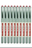 Kırmızı Pilot Kalem 10 Adet Uniball Eye Fine 0.7 mm Roller Pilot Kalem Ub-157 Roller Uçlu Likit Mürekkepli Pilot Kalem - 1