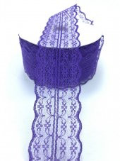 Mor Renk Dantel Kurdela 5 cm X 10 Metre. - 1