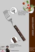 LAZBİSA Hand Craft Serisi Steak Et Yemek Kahvaltı Çatalı 6 Lı Set Mutfak Bıçak Günlük Kullanım ( Mtf-061 ) thumbnail 3