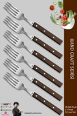 LAZBİSA Hand Craft Serisi Steak Et Yemek Kahvaltı Çatalı 6 Lı Set Mutfak Bıçak Günlük Kullanım ( Mtf-061 ) thumbnail 1