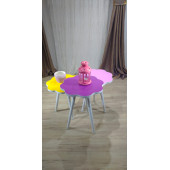 SEHPA PAPATYA 3 LÜ 40 CM ZİGON SEHPA TAKIMI RENGARENK - 1