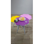 SEHPA PAPATYA 3 LÜ 40 CM ZİGON SEHPA TAKIMI RENGARENK - 2